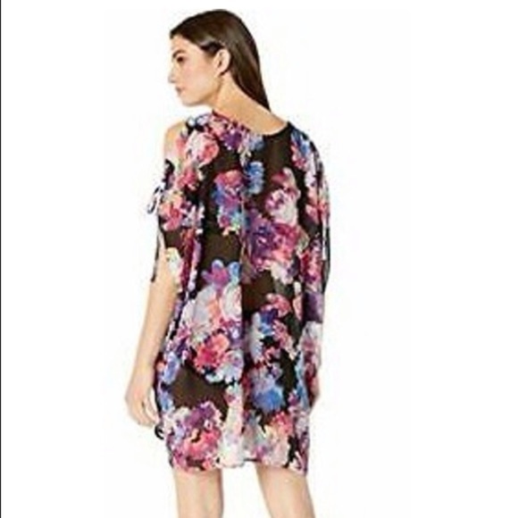 Nwt Bar III Tech Floral Tunic Swim Cover-up - Picture 3 of 9